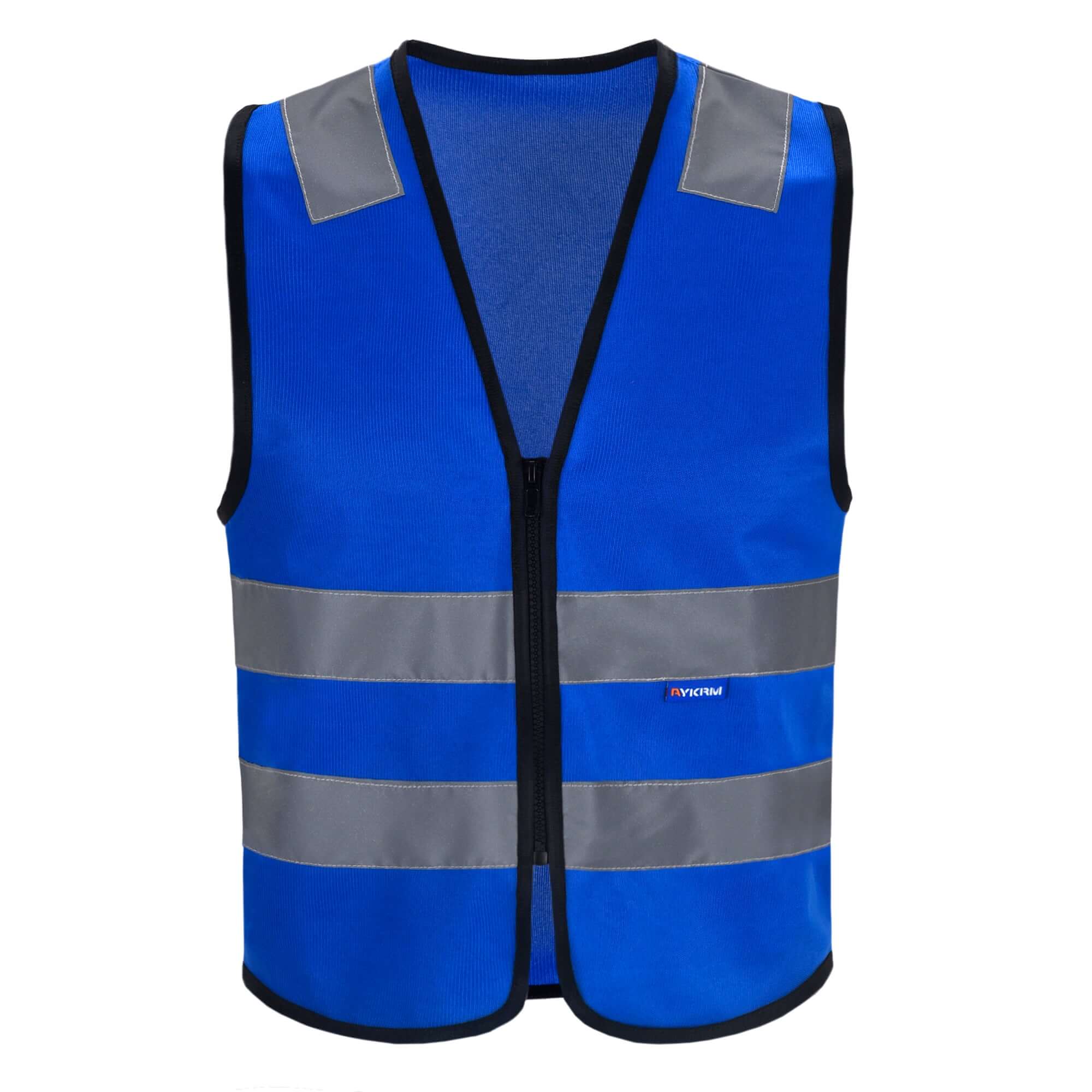 AYKRMHIVIS High Visibility Safety Vest With Pockets And Zipper